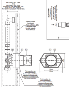Fontana 3 Outlets Mixer Control Valve Solid Brass Concealed Wall Mounted, All in One Installation Manuals