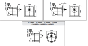 Fontana Solid Brass 3-Handles 2-way Bathroom Shower Valve, All in One Installation Manuals