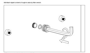 Wall Mount Bathroom Sink Faucet With LED Glass, All in One Installation Manuals