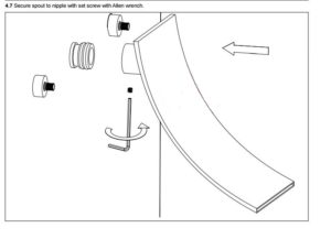 Wall Mount Bathroom Sink Faucet With LED Glass, All in One Installation Manuals