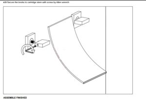 Wall Mount Bathroom Sink Faucet With LED Glass, All in One Installation Manuals