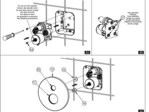 Prima Shower Valve Mixer 2-Way Concealed Wall Mounted, All in One Installation Manuals