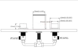 Quito Brushed Nickel Deck Mounted Double Handled Bathtub Faucet., All in One Installation Manuals