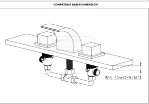 Quito Brushed Nickel Deck Mounted Double Handled Bathtub Faucet., All in One Installation Manuals