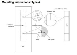 Cordoba Shower Panel with Rainfall & Body Massage Jet, All in One Installation Manuals