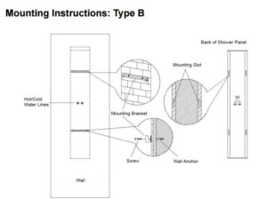 Cordoba Shower Panel with Rainfall & Body Massage Jet, All in One Installation Manuals