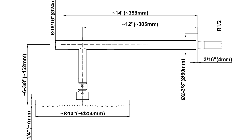 Vaucluse Round Digital Massage Shower Large Shower Head, All in One Installation Manuals