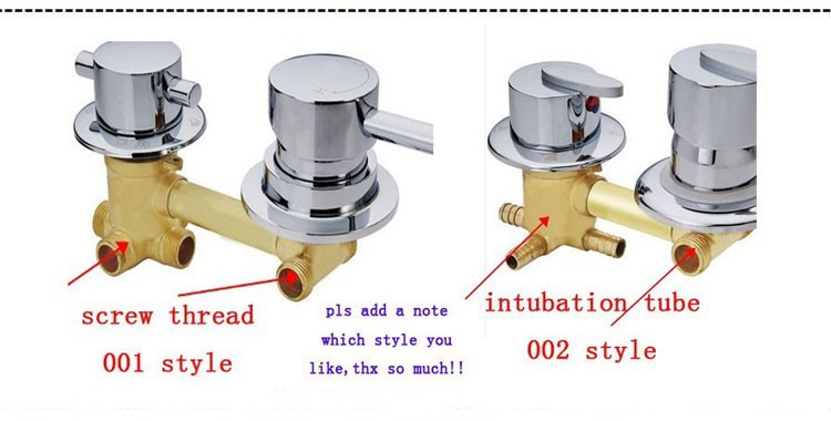 Shower Mixer 2/3/4 OR 5 Way Water Outlet Mixing Valve FS6120CM, All in One Installation Manuals