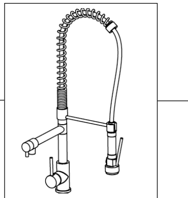 Curitiba Deck Mounted Gold Finish Kitchen Sink Faucet with Pull Down Sprayer, All in One Installation Manuals