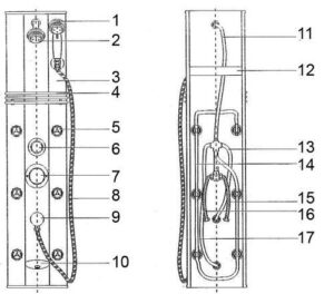 Fontana Rose-gold Stainless Steel Shower panel, All in One Installation Manuals