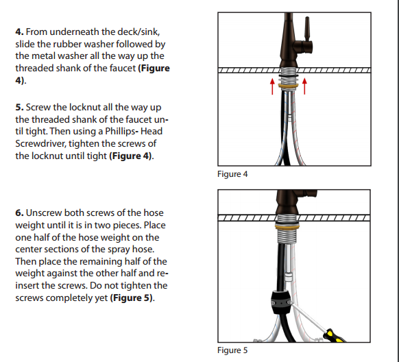 Le&oacute;n Oil Rubbed Bronze Kitchen Sink Faucet with Pull Down Spout, All in One Installation Manuals