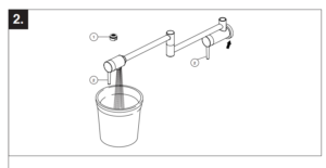 Annaba Wall Mounted Double Joint Kitchen Sink Faucet, All in One Installation Manuals