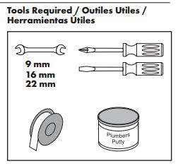 Milan Antique Double Handle Bathroom Sink Faucet, All in One Installation Manuals