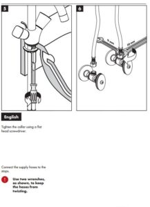 Milan Antique Double Handle Bathroom Sink Faucet, All in One Installation Manuals
