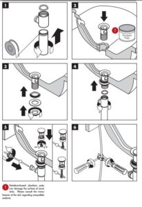 Milan Antique Double Handle Bathroom Sink Faucet, All in One Installation Manuals