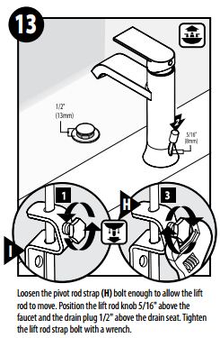 Colombes Single Handle Deck Mounted Bathroom Sink Faucet, All in One Installation Manuals