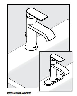 Colombes Single Handle Deck Mounted Bathroom Sink Faucet, All in One Installation Manuals