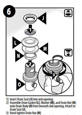 Colombes Single Handle Deck Mounted Bathroom Sink Faucet, All in One Installation Manuals