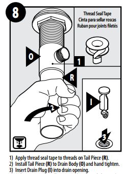 Colombes Single Handle Deck Mounted Bathroom Sink Faucet, All in One Installation Manuals