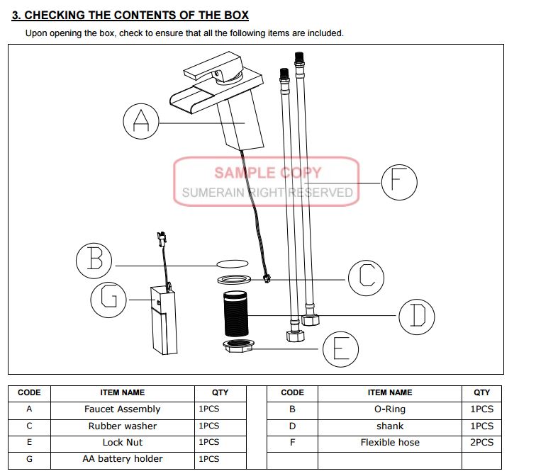 Reno LED Color Changing Oil Rubbed Bronze Basin Faucet Single Handle Mixer Tap, All in One Installation Manuals