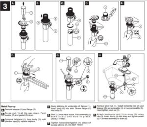 Naples Gold Finish Single Handled Kitchen Sink Faucet, All in One Installation Manuals