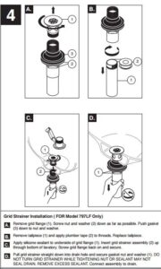 Naples Gold Finish Single Handled Kitchen Sink Faucet, All in One Installation Manuals