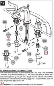 Venice Dual Handle Brass Antique ORB Faucet, All in One Installation Manuals