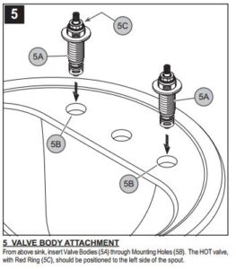 Venice Dual Handle Brass Antique ORB Faucet, All in One Installation Manuals