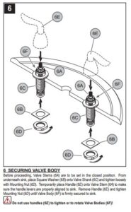 Venice Dual Handle Brass Antique ORB Faucet, All in One Installation Manuals