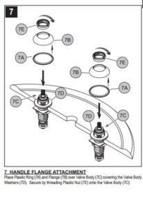 Venice Dual Handle Brass Antique ORB Faucet, All in One Installation Manuals