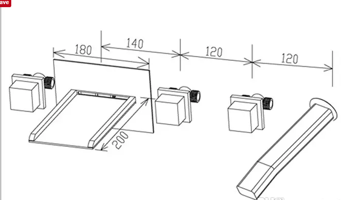 Bathroom Bathtub Bath-tub LED Waterfall Faucet with Handshower, All in One Installation Manuals