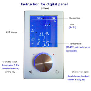 Reno Gold Tone Color Changing LED Rain Shower Set, All in One Installation Manuals