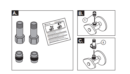 Abrantes Kitchen Sink Faucet with Pull Out Sprayer, All in One Installation Manuals
