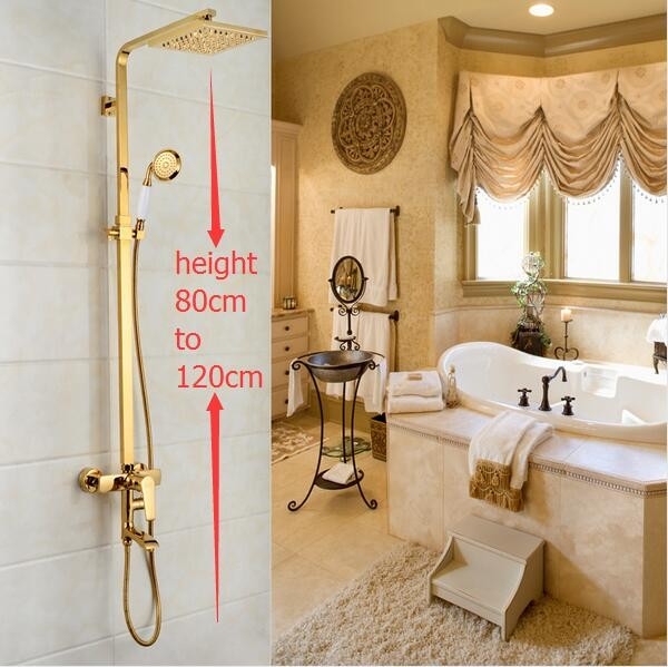 Arsizio Classic Luxury Gold Brass Bathroom Shower Set, All in One Installation Manuals