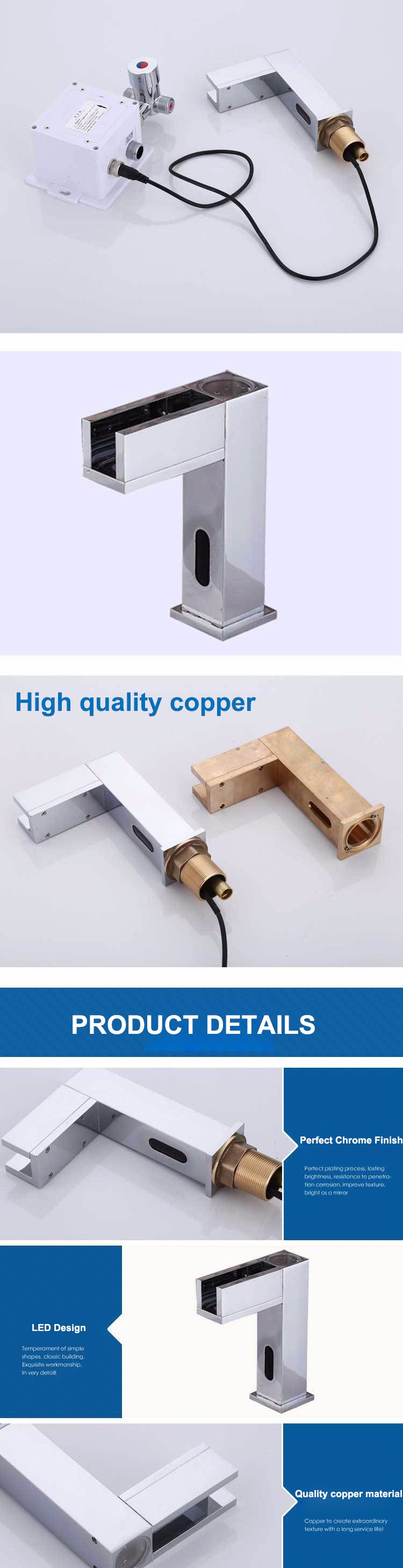 Fontana Oil Rubbed Bronze Hand Free Automatic Sensor LED Basin Faucet, All in One Installation Manuals