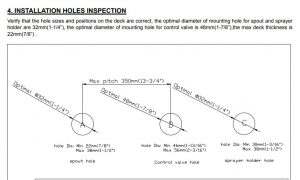 Pisa Widespread Waterfall Single Handle Bathtub Faucet with Handheld Shower, All in One Installation Manuals