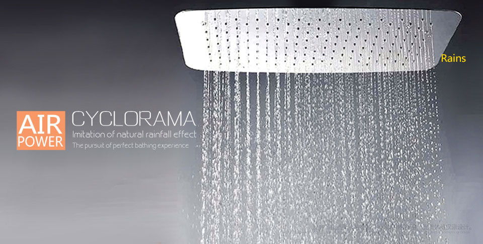 Juno Ultra Thin 20 Inches LED Rain Shower with 6 Massage Jet, All in One Installation Manuals