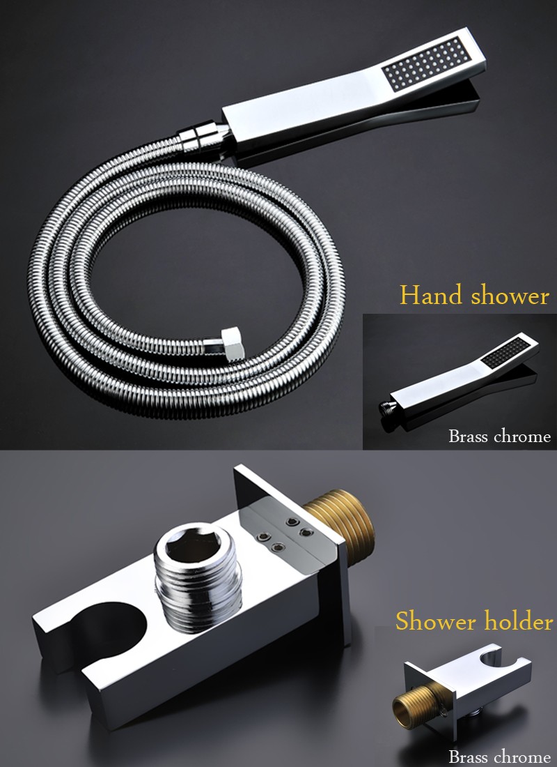 Roman Chrome Plated Multi-Color LED Rainfall Shower Set, All in One Installation Manuals