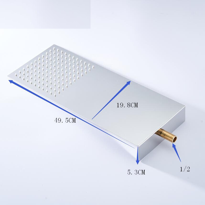 Florence Chrome Plated Bathroom Wall Mount Rainfall Shower Set, All in One Installation Manuals