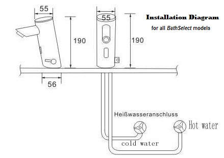 Platinum Thermostatic Sensor Tap B505 Solid Brass Construction – (Available in ORB), All in One Installation Manuals