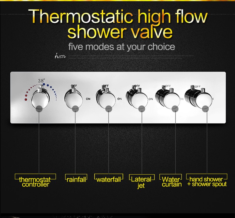 Brno 22″ Shower Set – 6 Massages Body Sprays, All in One Installation Manuals