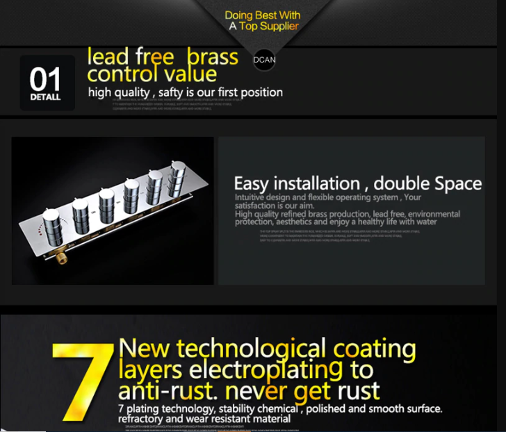 Brno 22″ Shower Set – 6 Massages Body Sprays, All in One Installation Manuals