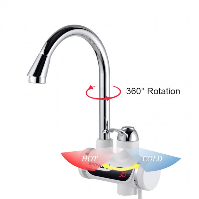 Genoa Tankless Water Heater Kitchen Sink Faucet with LED Display, All in One Installation Manuals