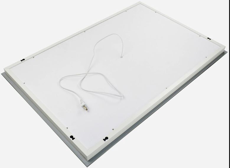 Large Rectangular LED Light Make-up Mirror with Defogger & Touch Switch, All in One Installation Manuals