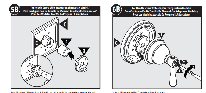 Oil Rubbed Bronze & Chrome Finish Shower System, All in One Installation Manuals