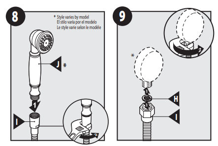 Oil Rubbed Bronze & Chrome Finish Shower System, All in One Installation Manuals