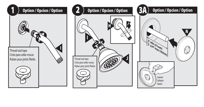 Oil Rubbed Bronze & Chrome Finish Shower System, All in One Installation Manuals