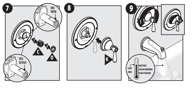 Oil Rubbed Bronze & Chrome Finish Shower System, All in One Installation Manuals