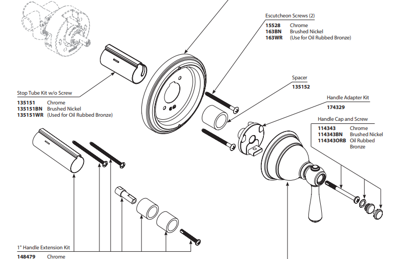 Oil Rubbed Bronze & Chrome Finish Shower System, All in One Installation Manuals