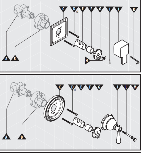 Oil Rubbed Bronze & Chrome Finish Shower System, All in One Installation Manuals